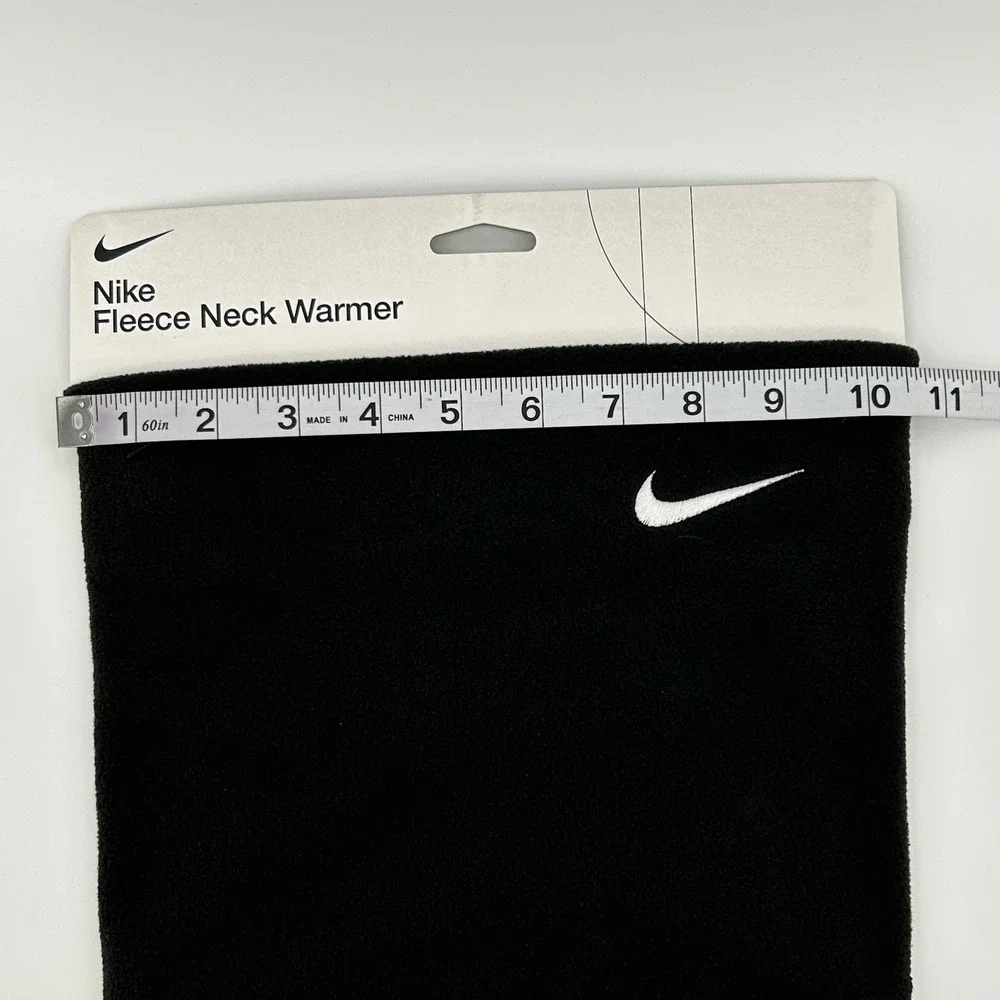 Nike Fleece Neck Warmer Black Unisex OSFM Athletic Winter Gaiter NWT Minimalist